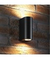 Applique murale LED 6W pour façade - IP54, 2700K, noir, 15cm de large, avec source lumineuse