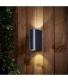 Applique murale LED 6W pour façade - IP54, 2700K, noir, 15cm de large, avec source lumineuse