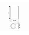 Applique murale LED 6W pour façade - IP54, 2700K, noir, 15cm de large, avec source lumineuse