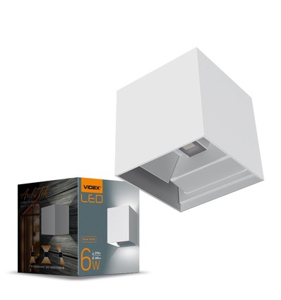 Applique murale haut/bas 6W - IP54, 2700K, blanc, éclairage haut/bas, source lumineuse incluse