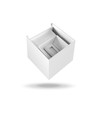 Applique murale haut/bas 6W - IP54, 2700K, blanc, éclairage haut/bas, source lumineuse incluse