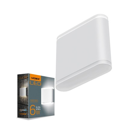 Applique murale 6W avec éclairage haut/bas - IP54 extérieur, 2700K, 180°, noir, avec source lumineuse