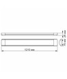 Réglette LED 120cm 36W - 4500lm, 4000K, IP20 intérieur