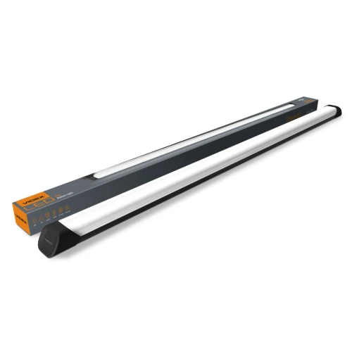 Réglette LED 120cm 72W - 5000K, noir, 8000 lumens