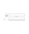 Réglette LED 60cm 24W - 2400lm, 5000K, noir, 5 ans de garantie, intérieur