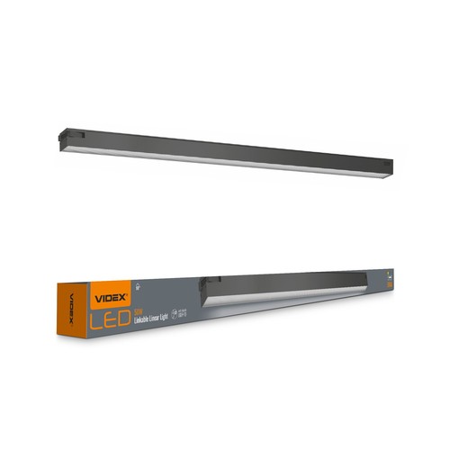 Réglette LED 120cm 50W, noir - 5000lm, IP20, connectable, 5 ans de garantie