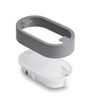 Hublot LED 15W applique murale/plafonnier - IP65, 1200lm, 5000K, gris, IK07, ovale