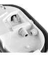 Hublot LED 15W applique murale/plafonnier - IP65, 1200lm, 5000K, gris, IK07, ovale