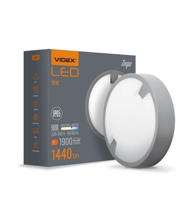 Hublot LED 18W Inga plafonnier/applique - IP65, 1440lm, 5000K, Ø22cm, bord blanc, extérieur/pièces humides