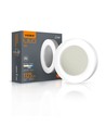 Hublot LED 15W plafonnier/applique - IP65, 5000K, 19x19cm, bord blanc, IK07, extérieur/pièces humides