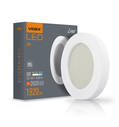 Hublot LED 24W plafonnier - IP65 étanche, 5000K, 120°, bord blanc