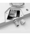 Hublot LED 24W plafonnier - IP65 étanche, 5000K, 120°, bord blanc