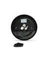 Hublot LED 15W applique/plafonnier, noir - 1550lm, IP65, 5000K, 190x190mm, extérieur/intérieur