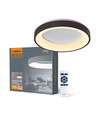 Plafonnier LED 72W avec télécommande, RGB+CCT - Dimmable, bord noir, 45x45cm, 4700lm, IP20