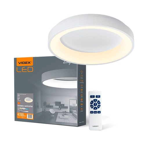 Plafonnier LED 72W avec télécommande - 45x45cm, dimmable, CCT réglable, incl. télécommande et minuterie
