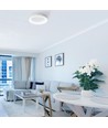 Plafonnier LED 72W avec télécommande - 45x45cm, dimmable, CCT réglable, incl. télécommande et minuterie