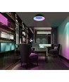 Plafonnier LED 72W, dimmable - RGB+CCT, noir, 450x450mm, avec télécommande et fonction mémoire