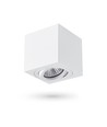 Spot en saillie GU10 - Blanc, 8x8x8,5 cm, IP20 intérieur, sans source lumineuse