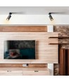 Spot mural/plafonnier GU10, noir - Prism, aluminium, IP20 intérieur, sans source lumineuse