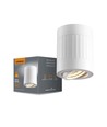 Spot en saillie GU10 - Blanc, Ø8x10cm, aluminium, IP20, sans source lumineuse