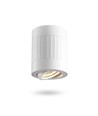 Spot en saillie GU10 - Blanc, Ø8x10cm, aluminium, IP20, sans source lumineuse