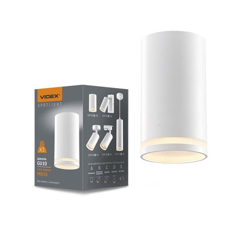 Spot de plafond GU10 - blanc, montage en saillie, sans source lumineuse