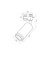 Spot sur rail monophasé GU10 - Blanc, sans source lumineuse, 1F2W