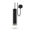Spot sur rail suspendu GU10 - Noir, Ø5,5 cm, max. 30W, IP20 intérieur, sans source lumineuse