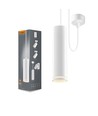 Spot suspendu GU10 - Blanc, Ø6cm, aluminium, sans source lumineuse