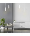 Spot suspendu GU10 - Blanc, Ø6cm, aluminium, sans source lumineuse