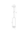 Spot suspendu GU10 - Blanc, Ø6cm, aluminium, sans source lumineuse