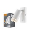 Spot mural GU10 - Blanc, aluminium, IP20 intérieur, sans source lumineuse