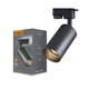 Spot sur rail monophasé Lonzo GU10 - Sans source lumineuse, noir, 1F2W