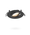Spot encastrable GU10, carré - Noir, aluminium, IP20, Découpe : Ø7,5 cm, Dimensions : 92 x 92 mm, sans source lumineuse