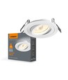 Spot encastrable GU10 - Rond, blanc, IP20, Découpe : Ø7,5 cm, Dimensions : Ø9,2 cm, sans source lumineuse