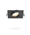 Spot encastrable GU10 - Noir, carré, aluminium, IP20, sans source lumineuse