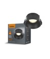 Spot encastrable GU10 - Noir, aluminium, 85x85 mm, IP20 intérieur