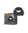 Spot encastrable GU10, carré - Noir, aluminium, IP20, Trou: Ø7,7 cm, Dim: 9,2 x 9,2 cm