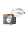 Spot encastrable GU10 - Rond, blanc, aluminium/céramique, trou: Ø7,6 cm, dim: Ø9,2 cm, max 30W