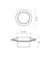 Spot encastrable GU10 - Rond, blanc, aluminium/céramique, trou: Ø7,6 cm, dim: Ø9,2 cm, max 30W