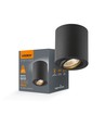 Spot de plafond GU10 orientable - Noir, finition mate, IP20 intérieur, sans source lumineuse
