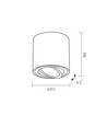 Spot de plafond GU10 orientable - Noir, finition mate, IP20 intérieur, sans source lumineuse