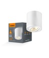 Spot de plafond GU10 - Blanc, 8x8cm, IP20 intérieur, sans source lumineuse