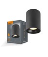 Spot de plafond GU10 - Noir, Ø9cm, hauteur 14cm, aluminium, IP20 intérieur, sans source lumineuse