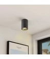 Spot de plafond GU10 - Noir, Ø9cm, hauteur 14cm, aluminium, IP20 intérieur, sans source lumineuse