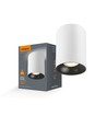 Spot de plafond GU10 - Blanc/Noir, Ø9cm, hauteur 14cm, sans source lumineuse