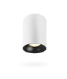 Spot de plafond GU10 - Blanc/Noir, Ø9cm, hauteur 14cm, sans source lumineuse