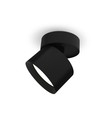 Spot plafonnier GX53 - Noir, 80x80mm, IP20, sans source lumineuse