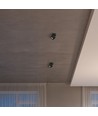Spot plafonnier GX53 - Noir, 80x80mm, IP20, sans source lumineuse