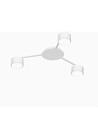 3x Spot plafonnier GX53 - Blanc, IP20, 200x85x50mm, sans source lumineuse